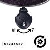 Andux 4 Pack Long Neck Golf Hybrid Club Head Covers with Dial No. Tag CTMT-03 Black/Fuchsia view 3