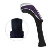 Andux 4 Pack Long Neck Golf Hybrid Club Head Covers with Dial No. Tag CTMT-03 Black/Fuchsia view 4