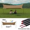 3F UL Gear JIACHONG16 beetle16 Waterproof Portable Camping Tarp, Easy Set Up Camping Tent Tarp, Camping Gear Must Haves Awning Including Carry Bag (40D Nylon(Without Pole), White) view 3