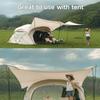 3F UL Gear JIACHONG16 beetle16 Waterproof Portable Camping Tarp, Easy Set Up Camping Tent Tarp, Camping Gear Must Haves Awning Including Carry Bag (40D Nylon(Without Pole), White) view 4