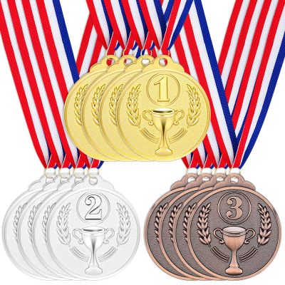 Petutu Award Medals 12 PCS Gold Silver Bronze Winner Medals 1st 2nd 3rd Prizes for Competitions, Party, Olympic Style, 2 Inches