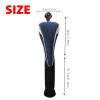 Andux 4 Pack Long Neck Golf Hybrid Club Head Covers with Dial No. Tag CTMT-03 Black/Blue view 2