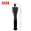 Andux 4 Pack Nylon Long Neck Golf Hybrid Club Head Covers with Dial No. Tag CTMT-03 Black/Black view 2
