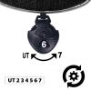 Andux 4 Pack Nylon Long Neck Golf Hybrid Club Head Covers with Dial No. Tag CTMT-03 Black/Black view 3