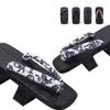Men's Slippers,Flip-Flops Japanese Wooden Clogs Sandals Japan Traditional Shoes,Chinese Style Dragon Flower Summer Slippers,Double Toothed Wooden Clogs Male High Heels (Size:28CM,Color:Black) view 2