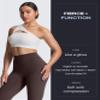 Aoxjox High Waisted Workout Leggings for Women Tummy Control Buttery Soft Yoga Metamorph Deep V Pants 26" (A Mulch, 3X-Large) view 4