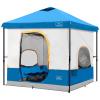 KAMPKEEPER 10x10 Pop Up Canopy with Camping Inner Tent, Waterproof Outdoor Shelter for Beach Trips, Hiking and Backpacking, Fits 6 Person, Light Blue view 1