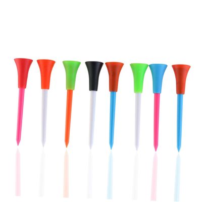 Yardwe 50pcs Golf Tees Set Durable Plastic Tees for Outdoor Sports Training Unbreakable Design Ergonomic Structure Lightweight and Eco-Friendly Accessories for Golfers