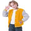 Kids Boys Varsity Jacket Baseball Jacket Casual Sport Cardigan Sweatshirt Youth 2-13 Year view 1