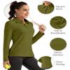 FKEEP Women Long Sleeve Polo Shirt Golf Sport Top Athletic Sportswear Tennis Activewear (Mustard Yellow, M) view 4