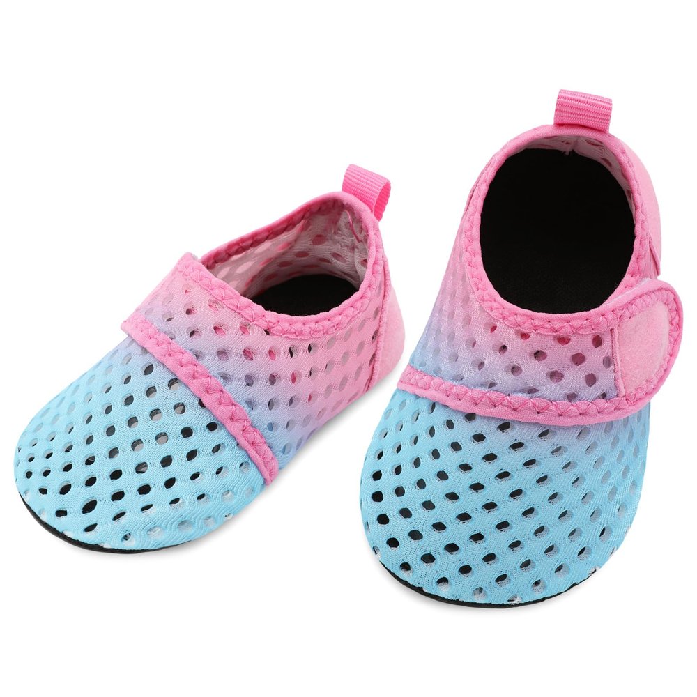 L-RUN Baby Water Socks Quick Drying Infant Swim Shoes Barefoot Aqua Socks Non-Slip Blue 18-24 Months=EU21-22