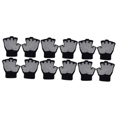 Healvian 6pairs Non-Slip Exercise Gloves Half Finger Gloves for Women Work Out Fitness Breathable Yoga