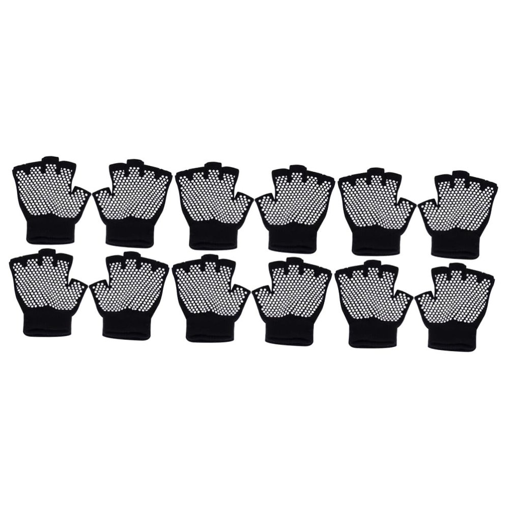 Healvian 6pairs Non-Slip Exercise Gloves Half Finger Gloves for Women Work Out Fitness Breathable Yoga