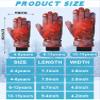 Honoson 2 Pairs Kids Snow Gloves Winter Waterproof Kids Ski Gloves Youth for Girls Boys Outdoor Toddler Snowboard Warm Clothe(Red Orange Watercolor Gilt Pattern,4-8 Years) view 3