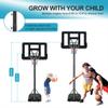 HOYOC Portable Basketball Hoop Basketball 6.5 to 10ft Adjustable Height Basketball System Stand with Shatterproof Blackboard & Wheels Basketball Hoop for Kids/Adults Outdoor/Indoor view 2