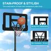 HOYOC Portable Basketball Hoop Basketball 6.5 to 10ft Adjustable Height Basketball System Stand with Shatterproof Blackboard & Wheels Basketball Hoop for Kids/Adults Outdoor/Indoor view 4