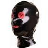 AiCc stylists Latex Hood Rubber Mask with Red Honeycomb Hole Mouth and Eyes Suffocation Game Halloween (XXL) view 1