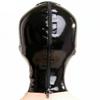 AiCc stylists Latex Hood Rubber Mask with Red Honeycomb Hole Mouth and Eyes Suffocation Game Halloween (XXL) view 2