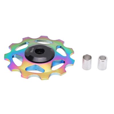 11T Ceramic Derailleur Pulley Wheel, Rear Derailleur Pulley, Aluminum Alloy Sealed Bearing Wheel for Road Bike, Mountain Bike, MTB, BMX(Colorful)