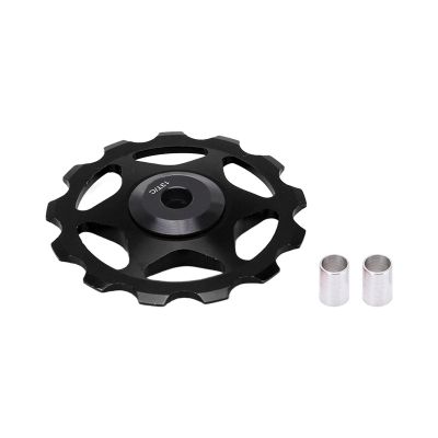 13T Ceramic Derailleur Pulley Wheel, Rear Derailleur Pulley, Aluminum Alloy Sealed Bearing Wheel for Road Bike, Mountain Bike, MTB, BMX(Black)