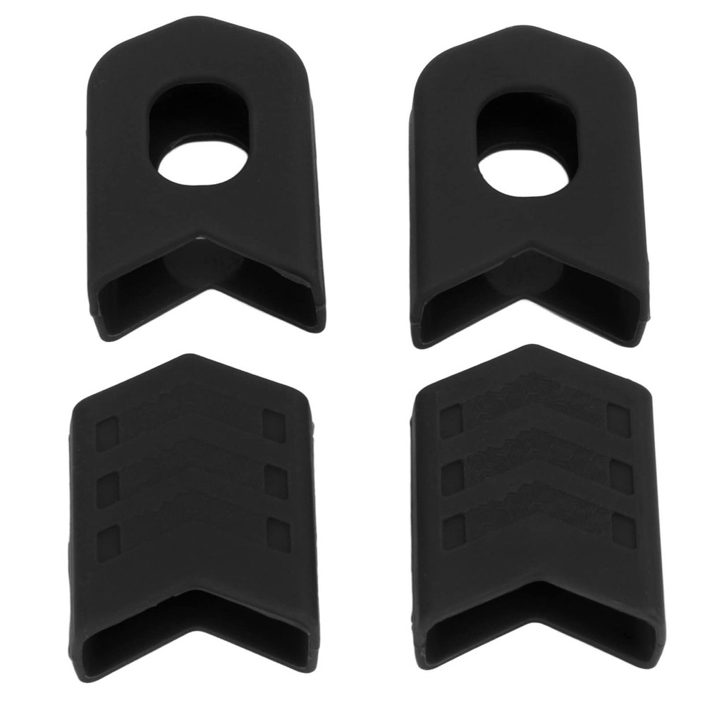 Tissting Crank Boot Protector, MTB Mountain Bike Crankset Caps Protector, Silicone Bicycle Crank Case Cover Crank Sleeve Arm Boot Protector, Protect and Style Your cranks(Black)