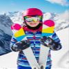 Honoson 2 Pairs Kids Snow Gloves Winter Waterproof Kids Ski Gloves Youth for Girls Boys Outdoor Toddler Snowboard Warm Clothe(Blue Black Watercolor Gilt Pattern,10-15 Years) view 4