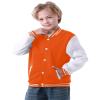 Kids Boys Varsity Jacket Baseball Jacket Casual Sport Cardigan Sweatshirt Youth 2-13 Year view 2