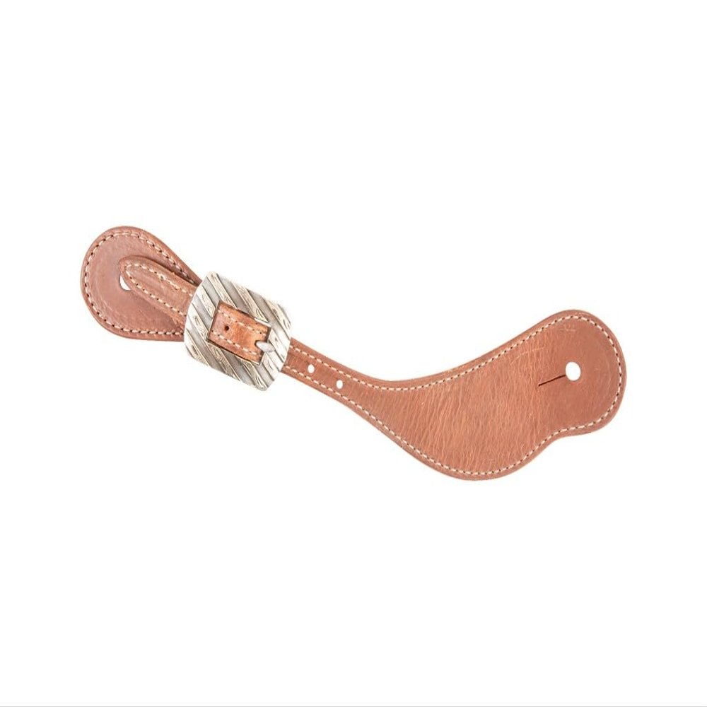Martin Saddlery Natural Harness Leather Bandera Buckle Spur Straps