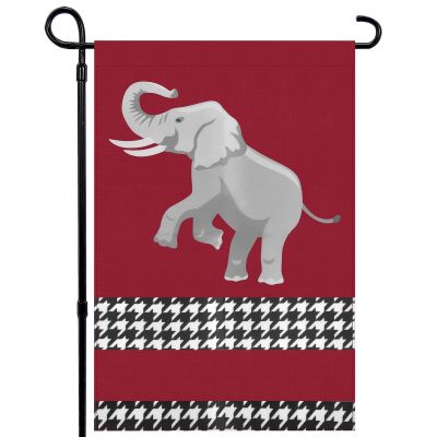 Houndstooth Garden Flag 12 * 18inch Crimson House Flag Double Sided For Outdoor DecorationsStand Not Included