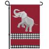 Houndstooth Garden Flag 12 * 18inch Crimson House Flag Double Sided For Outdoor DecorationsStand Not Included view 1