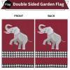 Houndstooth Garden Flag 12 * 18inch Crimson House Flag Double Sided For Outdoor DecorationsStand Not Included view 4