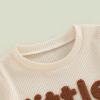Baby Boy Summer Clothes Toddler Boys Short Sleeve Little Dude Embroidery Letter Shirt Top Solid Color Short Outfit (Apricot, 6-12 Months) view 4