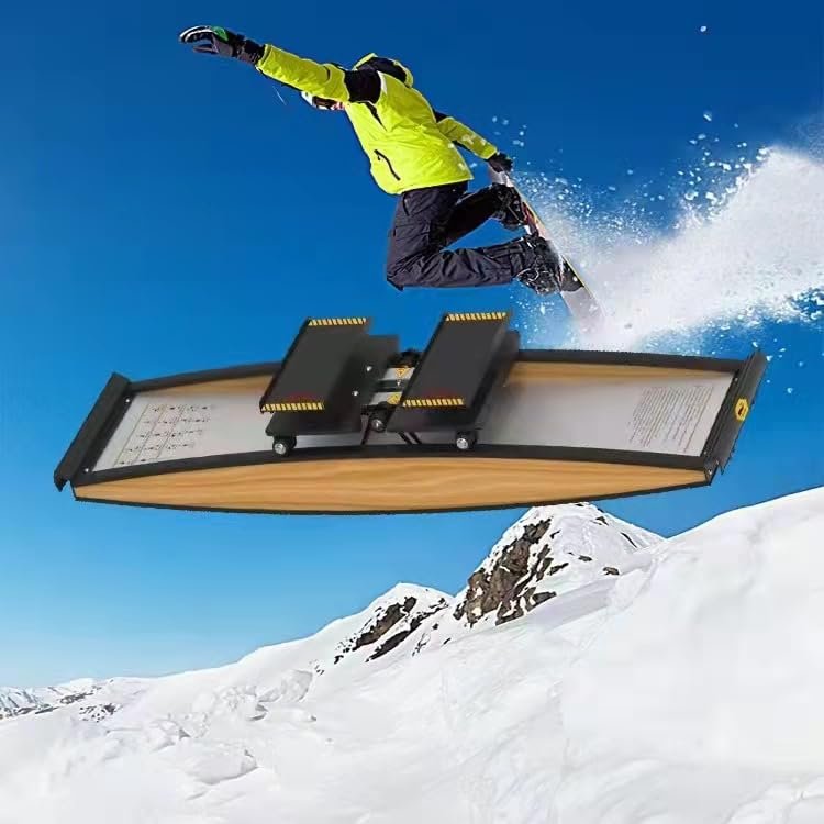 KEhtu Simulated Ski Machine, Ski Exercise Machine, Adjustable Resistance 0-100KG, Indoor Ski Exercise Equipment, Strength and Balance Training Tool, for Waist, Abdomen and Leg Training