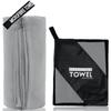ZIUDBOC Microfiber Travel Towel, Soft Lightweight Quick Dry Towel, Super Absorbent Compact Travel & Sports & Beach Towels for Camping, Backpack, Gym, Swimming, Yoga, Hiking (M:20"40" -Gray) view 2