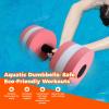 kowaku Aquatic Dumbbell Bar Aquatic Barbell Water Sports Pool Fitness Aquatic Weights Lightweight Men Women EVA Water Dumbbells, Pink view 3