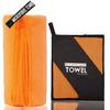 ZIUDBOC Microfiber Travel Towel, Soft Lightweight Quick Dry Towel, Super Absorbent Compact Travel & Sports & Beach Towels for Camping, Backpack, Gym, Swimming, Yoga, Hiking (XXL:40"72" -Orange) view 2