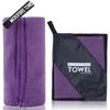 ZIUDBOC Microfiber Travel Towel, Soft Lightweight Quick Dry Towel, Super Absorbent Compact Travel & Sports & Beach Towels for Camping, Backpack, Gym, Swimming, Yoga, Hiking (XXL:40"72" -Purple) view 2