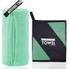 ZIUDBOC Microfiber Travel Towel, Soft Lightweight Quick Dry Towel, Super Absorbent Compact Travel & Sports & Beach Towels for Camping, Backpack, Gym, Swimming, Yoga, Hiking (XL:30"60" -MintColor) view 2