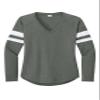 SPORT-TEK Women's Halftime Stripe Long Sleeve V-Neck Tee view 1