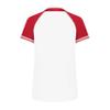 Augusta Sportswear Girls Cutter+ Henley Jersey White/Scarlet S view 3