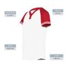 Augusta Sportswear Girls Cutter+ Henley Jersey White/Scarlet S view 4