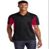 SPORT-TEK Unisex Side Blocked Micropique Sport-Wick Polo, Black/Deep Red, 5XL view 1
