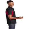 SPORT-TEK Unisex Side Blocked Micropique Sport-Wick Polo, Black/Deep Red, 5XL view 2