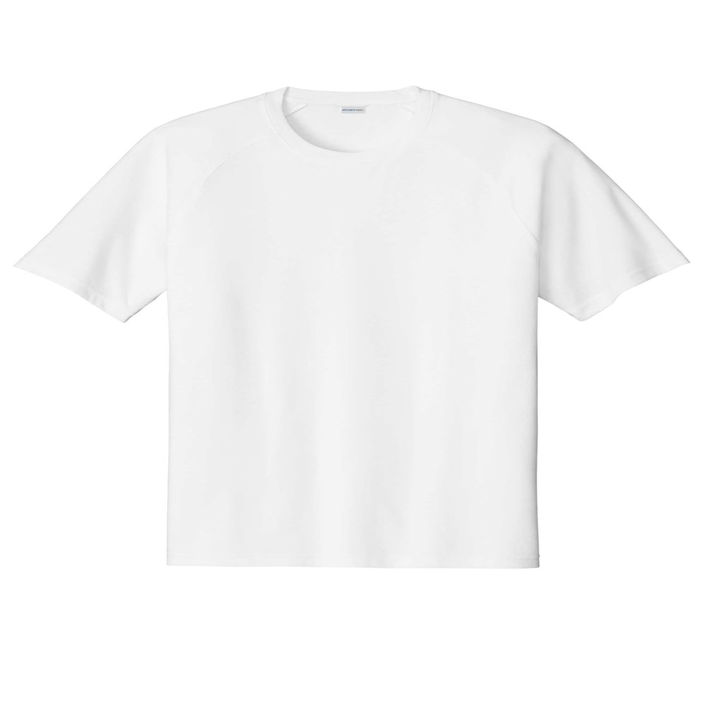 SPORT-TEK Unisex Halftime Raglan Tee | Athletic T-Shirt for Men & Women, Spring & Summer Workout Fashion, Lightweight Gym Top White