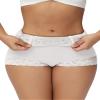 SHAPSHE Fajas Body Shaper for Women Plus Size Shapewear Shorts Tummy Control High Waisted Underwear Booty Lifter Panty Girdle Waist Cincher Compression Under Shorts for Dresses White 3XL view 1