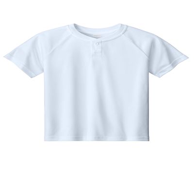 SPORT-TEK Youth PosiCharge Competitor 2-Button Henley White