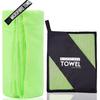 ZIUDBOC Microfiber Travel Towel, Soft Lightweight Quick Dry Towel, Super Absorbent Compact Travel & Sports & Beach Towels for Camping, Backpack, Gym, Swimming, Yoga, Hiking (S:16"32" -Green) view 2