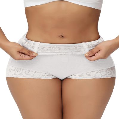 SHAPSHE Tummy Control Shapewear Shorts for Women Booty Lifting Compression Shorts Underwear Slimming Thong Shapewear Fajas Colombianas Moldeadoras Body Shaper Panties White S