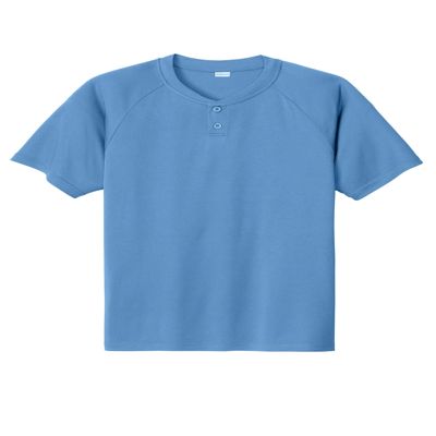 SPORT-TEK PosiCharge Competitor 2-Button Henley | Sporty Top for Men & Women, Athletic Shirt for Spring & Summer Fashion Carolina Blue