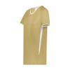 Augusta Sportswear Girls Cutter+ V-Neck Jersey Vegas Gold/White S